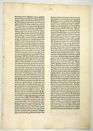 Bild des Verkufers fr Legenda aurea sanctorum, sive Lombardica historia, deutsch (Leben der Heiligen). (GW M11410, H 9969). Blatt CXXXV, Sant bernhart (Bernhard). zum Verkauf von Versandantiquariat Christine Laist