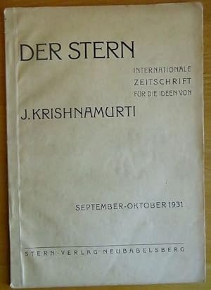 Der Stern - internationale Zeitschrift für die Ideen von J. Krishnamurti September-Oktober 1931