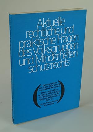 Seller image for Aktuelle rechtliche und praktische Fragen des Volksgruppen- und Minderheitenschutzrechts. for sale by Antiquariat Dorner