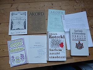 Zdenek Rotrekl, 7 Bücher in tschechischer Sprache, 2x with authors dedication, 1978-1992