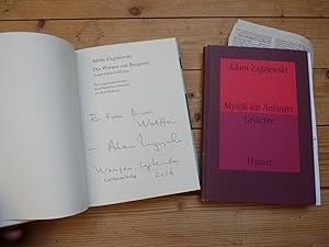 Adam Zagajewski, 2 Bücher mit Widmung, 1997-2014. Lyrik, Gedichte