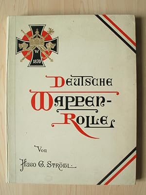 Bild des Verkufers fr Deutsche Wappenrolle, enthaltend alle Wappen, Standarten, Flaggen, Landesfarben und Kokarden des Deutschen Reiches, seiner Bundesstaaten und regierenden Dynastien. . 172 Wappen und Fahnen auf XXII Tafeln, in 14fachem Farbendruck, und 131 Textillus. zum Verkauf von Cassiodor Antiquariat