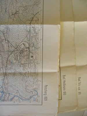 Topographische Karte 1:25.000, Oberbayern, Konvolut ca.1930 - ca.1945, alter Blattschnitt.