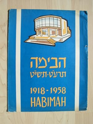 Habimah theatre 1918-1958: The eternal jew, Tel Aviv 1958. Prospekt Habima