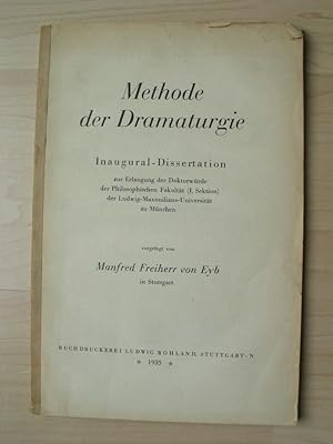 Methode der Dramaturgie. Diss. der LMU München 1935.