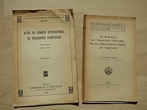 Kleines Konvolut zu Heinrich Scholz (1921 Professor der Philosophie der Universität Kiel, 1936 wo...