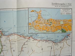 Verkehrskarte von Nord-Libyen. Sonderausgabe I.1941. Nur für den Dienstgebrauch