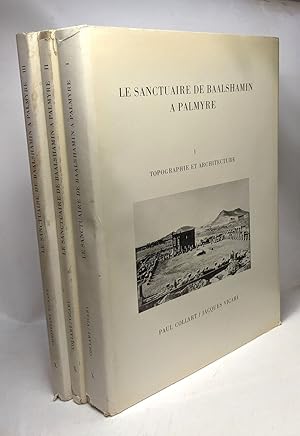 Bild des Verkufers fr Le sanctuaire de Baalshamin  Palmyre - VOL. 1/ Topographie et architecture (texte) 1969 + VOL. 2/ Topographie et architecture (illustrations) 1969 + VOL. 3/ Les inscriptions 1971 zum Verkauf von crealivres