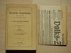 Die preußische Jagdordnung vom 15. Juli 1907 nebst der Ausführungsanweisung und die sonstigen jag...