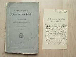 Bild des Verkufers fr General der Infanterie Freiherr Karl von Wrangel, ein Lebensbild nach seinem eigenen Aufzeichnungen. Mit 2 Portrts zum Verkauf von Cassiodor Antiquariat