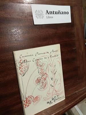 Imagen del vendedor de Cuarenta poemas de amor y una cancin de Navidad a la venta por Libros Antuano
