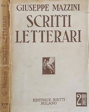 Bild des Verkufers fr Scritti letterari Vol. II zum Verkauf von Biblioteca di Babele