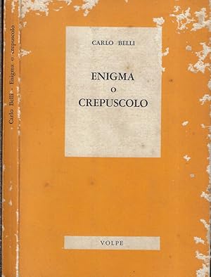 Bild des Verkufers fr Enigma o crepuscolo zum Verkauf von Biblioteca di Babele