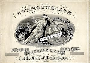 Commonwealth Fire Insurance Company of the state of Pennsylvania. Decorative Card approximately 1...