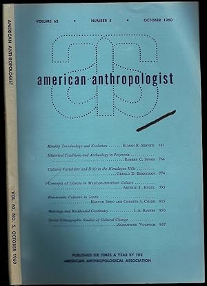 Image du vendeur pour Concepts of Disease in Mexican-American Culture in American Anthropologist Volume 62 Number 5 mis en vente par The Book Collector, Inc. ABAA, ILAB