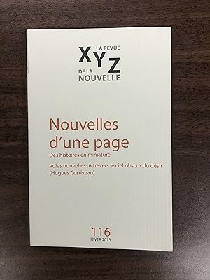 Image du vendeur pour XYZ. La revue de la nouvelle - nouvelles d'une page, No. 116 Hiver 2013 mis en vente par La Bouquinerie  Dd