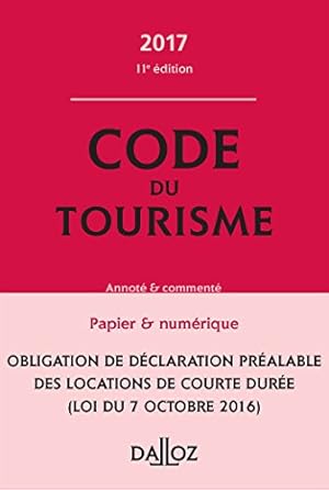 Image du vendeur pour Code du tourisme 2017, comment mis en vente par WeBuyBooks