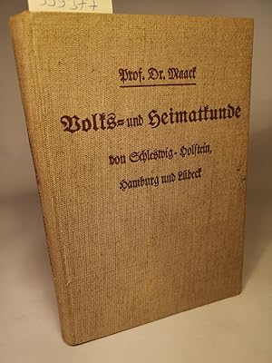 Bild des Verkufers fr Volks- und Heimatkunde von Schleswig-Holstein, Hamburg und Lbeck auf rassenbiologischer Grundlage. zum Verkauf von ANTIQUARIAT Franke BRUDDENBOOKS