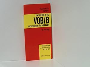 Bild des Verkufers fr Einfhrung in die VOB/B zum Verkauf von Book Broker