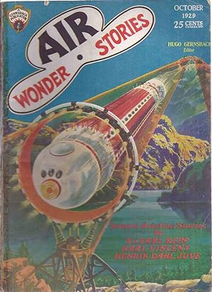Bild des Verkufers fr Air Wonder Stories Pulp Magazine, Volume 1, No. 4, October 1929 (inc. Air Spy By Harrison; Ark of the Covenant By Macclure [part 4]; Invisible Raiders By Repp, etc) zum Verkauf von Leonard Shoup