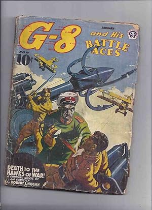 Image du vendeur pour G-8 and His Battle Aces, Volume 22, # 4, January 1941 (inc. Death to the Hawks of War; Bullets for the Baron; G-8 Speaks )( Pulp Magazine ) mis en vente par Leonard Shoup