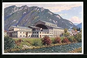 Ansichtskarte Ganzsache PP113C5 /011: Oberammergau, Passionsspieltheaterbau mit dem Laber, 1930