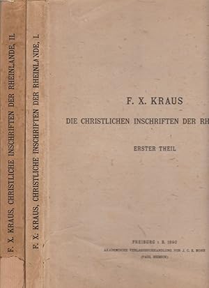 Bild des Verkufers fr Die christlichen Inschriften der Rheinlande - 2 B.de. zum Verkauf von Fundus-Online GbR Borkert Schwarz Zerfa