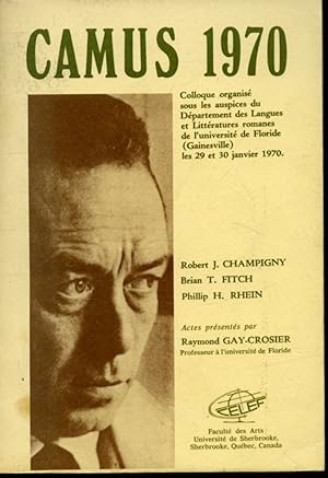 Immagine del venditore per Camus 1970 venduto da Librairie Le Nord