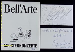 Seller image for 2 eigenhndig signierte und datierte Autogrammkarten. Mit Nederlands Radio-Philharmonisch Orkest. for sale by Antiquariat Bebuquin (Alexander Zimmeck)