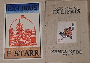 Holzschnitte Exlibris Japan -- "Ex-Libris" -- Rare Zeitschrift des japanischen Künstlers Kazuo Na...