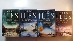 Seller image for Greg Iles: Thriller (4 BCHER) Natchez burning + Blackmail : Penn Cage ermittelt +Die Snden von Natchez + Verratenes Land for sale by Gebrauchtbcherlogistik  H.J. Lauterbach