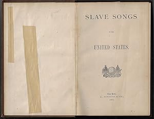 Bild des Verkufers fr Slave Songs of the United States zum Verkauf von Walden Books