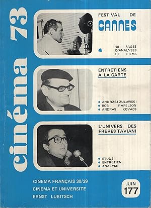 Imagen del vendedor de Cinma n 177 juin 1973 a la venta por PRISCA