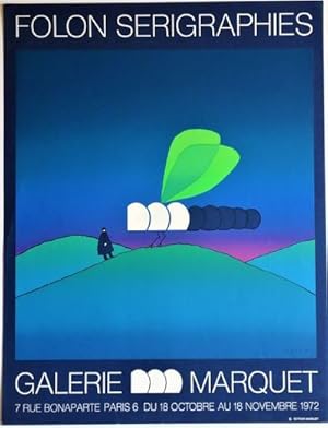 Folon Serigraphies, Galerie Marquet: Silkscreen Exhibition Poster