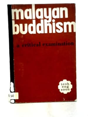 Imagen del vendedor de Malayan Buddhism: a Critical Examination. a la venta por World of Rare Books