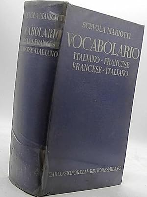 Bild des Verkufers fr Vocabolario italiano-francese, francese-italiano. Fraseologico - Grammaticale - Nomenclatore. zum Verkauf von Antiquariat Unterberger