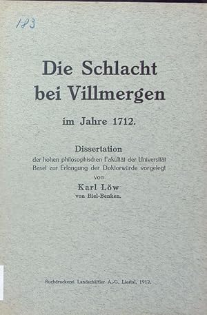 Seller image for Die Schlacht bei Villmergen im Jahre 1712. for sale by Antiquariat Bookfarm