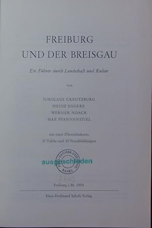 Bild des Verkufers fr Freiburg und der Breisgau. zum Verkauf von Antiquariat Bookfarm