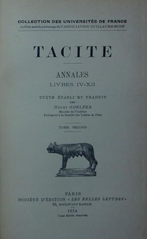 Bild des Verkufers fr Annales. T. 2 (1924). zum Verkauf von Antiquariat Bookfarm
