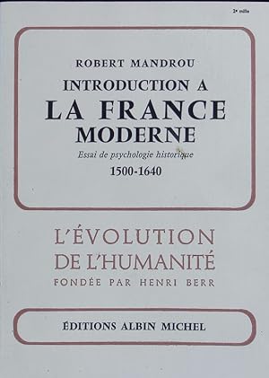 Bild des Verkufers fr Introduction  la France moderne. zum Verkauf von Antiquariat Bookfarm