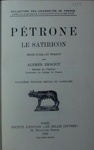 Seller image for Ptrone, le satiricon. for sale by Antiquariat Bookfarm