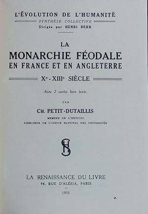 Bild des Verkufers fr La monarchie fodale en France et en Angleterre, Xe-XIIIe sicle. zum Verkauf von Antiquariat Bookfarm