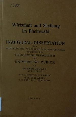 Bild des Verkufers fr Wirtschaft und Siedlung im Rheinwald. zum Verkauf von Antiquariat Bookfarm