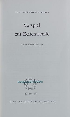 Image du vendeur pour Vorspiel zur Zeitenwende. mis en vente par Antiquariat Bookfarm