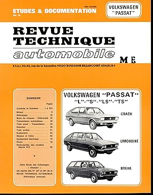 Revue technique automobile : Volkswagen Passat, L, S, LS, TS