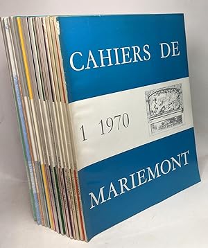 Les cahiers de Mariemont bulletin du musée de Mariemont - VOLUME 1 à 19 édités entre 1970 et 1988...