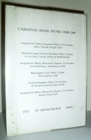 Cardinal Basil Hume - In Memoriam - 1923-1999