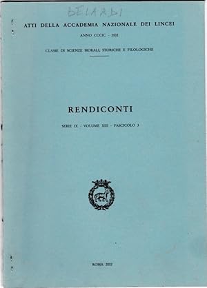 Rendiconti (réunion factice de 4 articles)