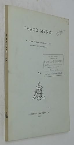 Bild des Verkufers fr Imago Mundi: A Review of Early Cartography, Volume XX zum Verkauf von Powell's Bookstores Chicago, ABAA