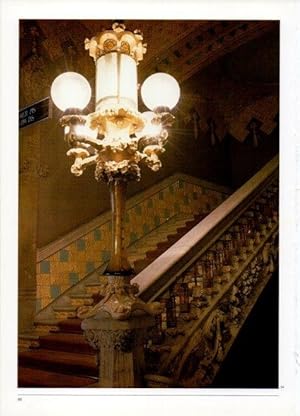 Bild des Verkufers fr LAMINA V19432: Palau de la Musica de Barcelona. Escalera zum Verkauf von EL BOLETIN